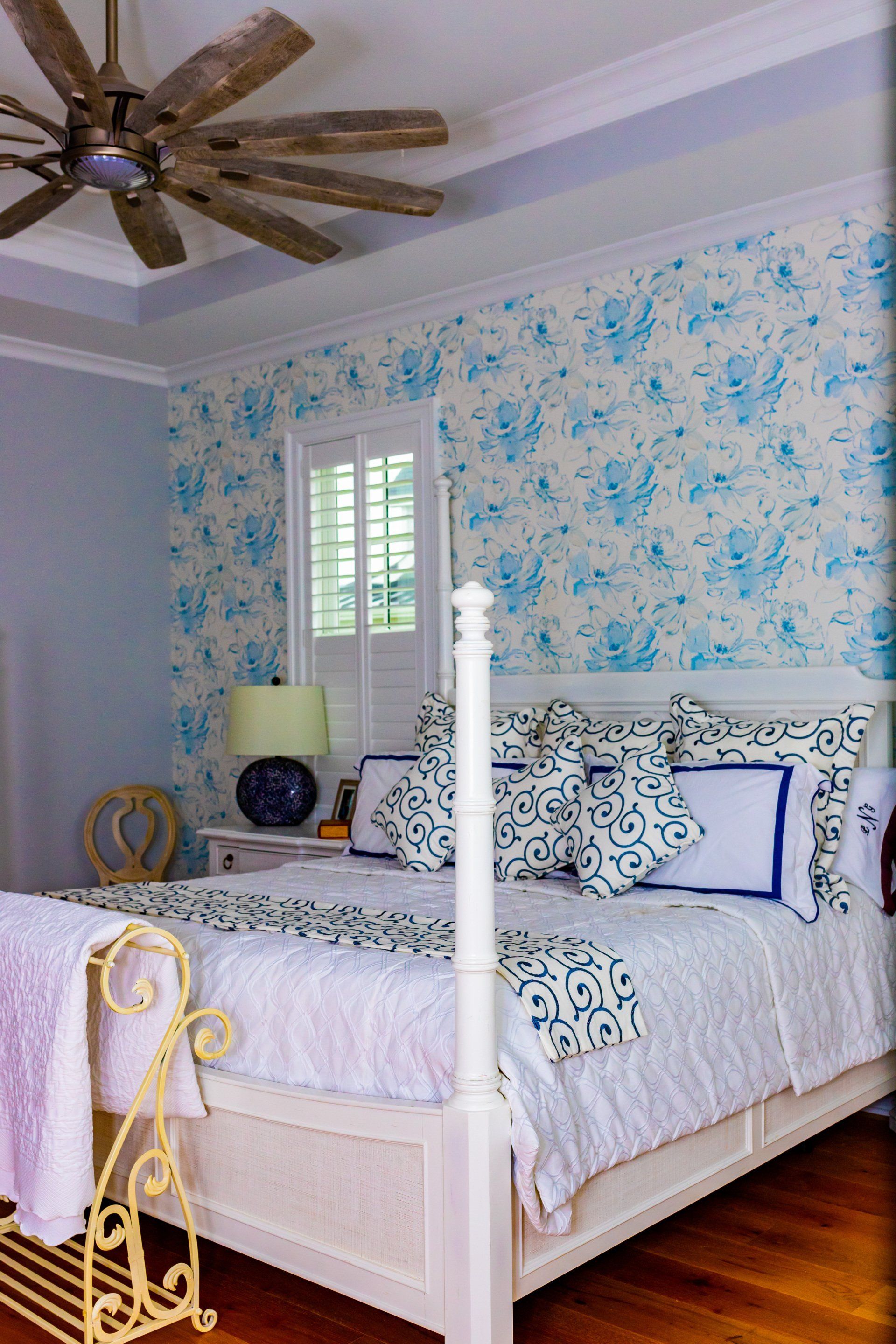 Custom built coastal home primary bedroom