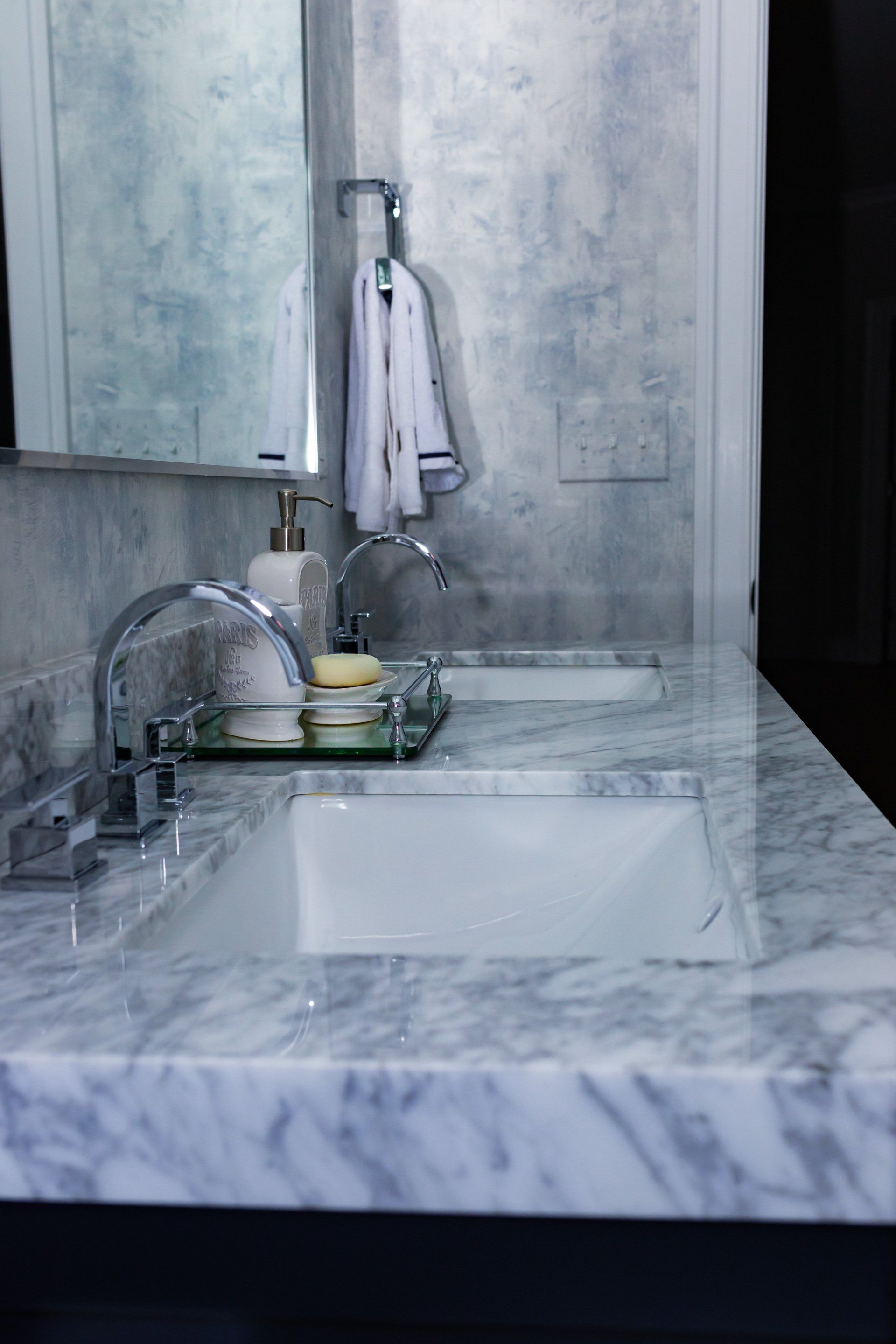 Custom built coastal home bathroom