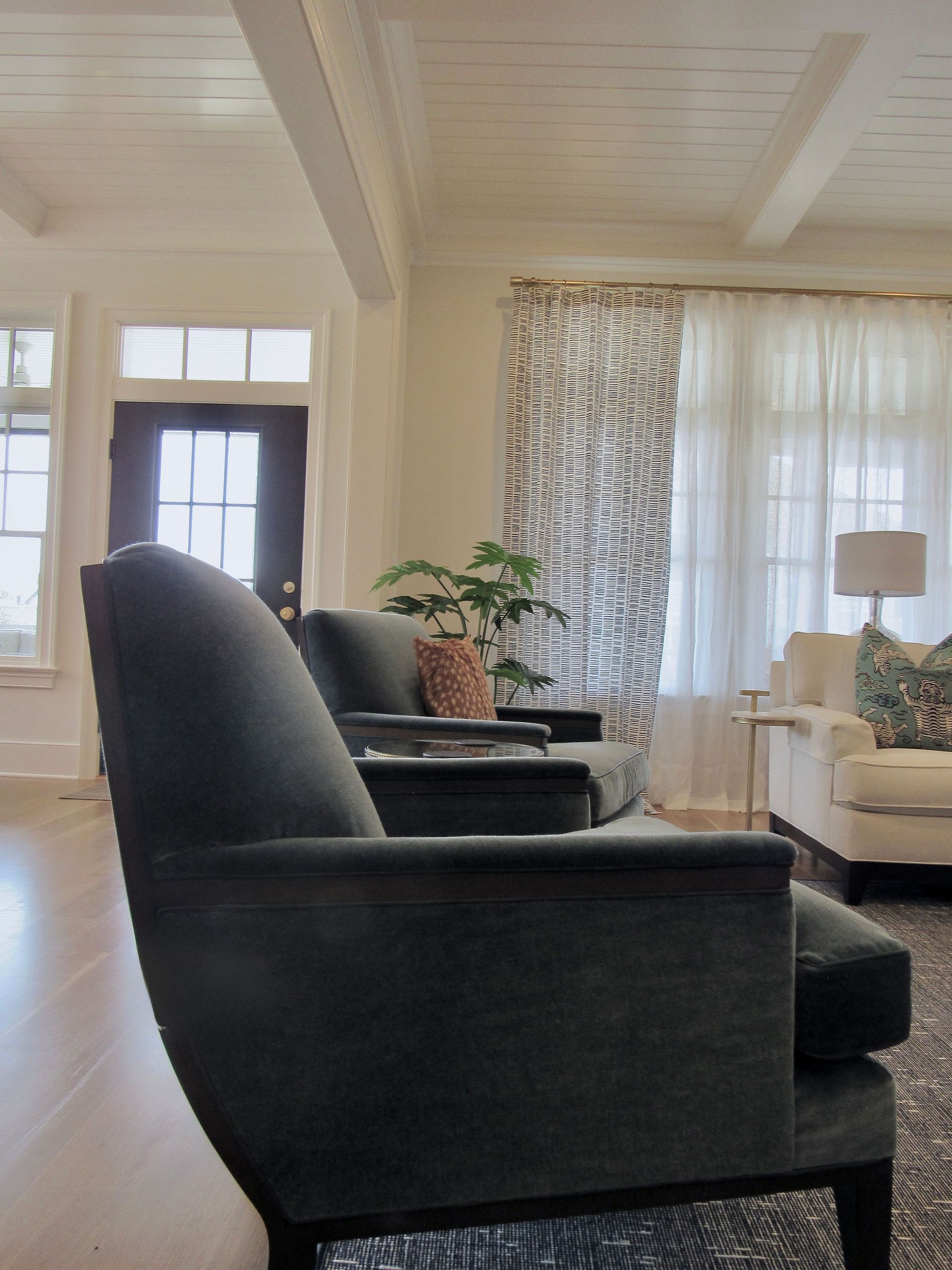 Painted ceiling in Luxury custom home built by Oak Construction in Rehoboth Beach Yacht Club, RBYCC, Delaware