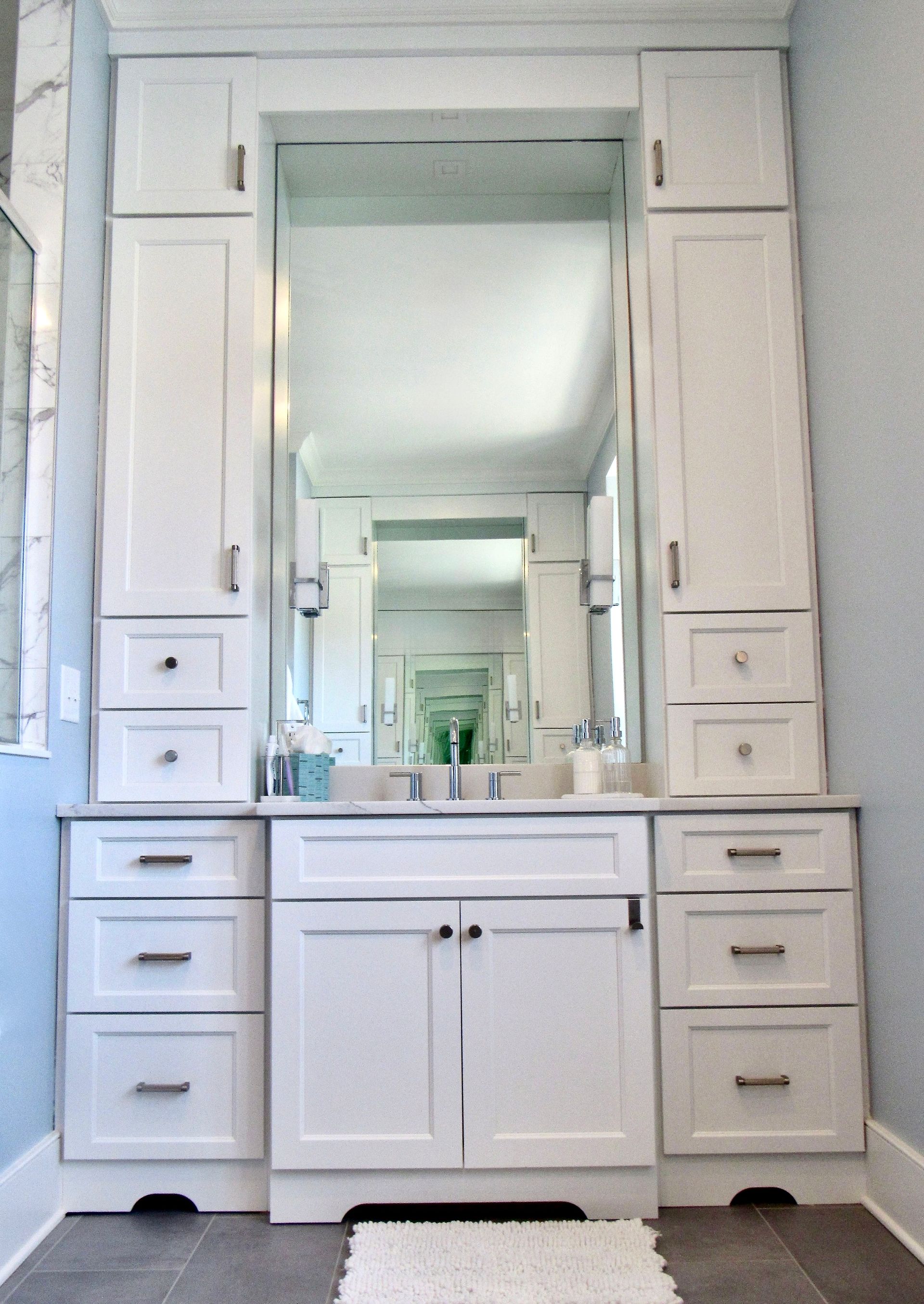 Hidden pantry in vacation rental in Lewes Delaware Luxury custom home built by Oak Construction