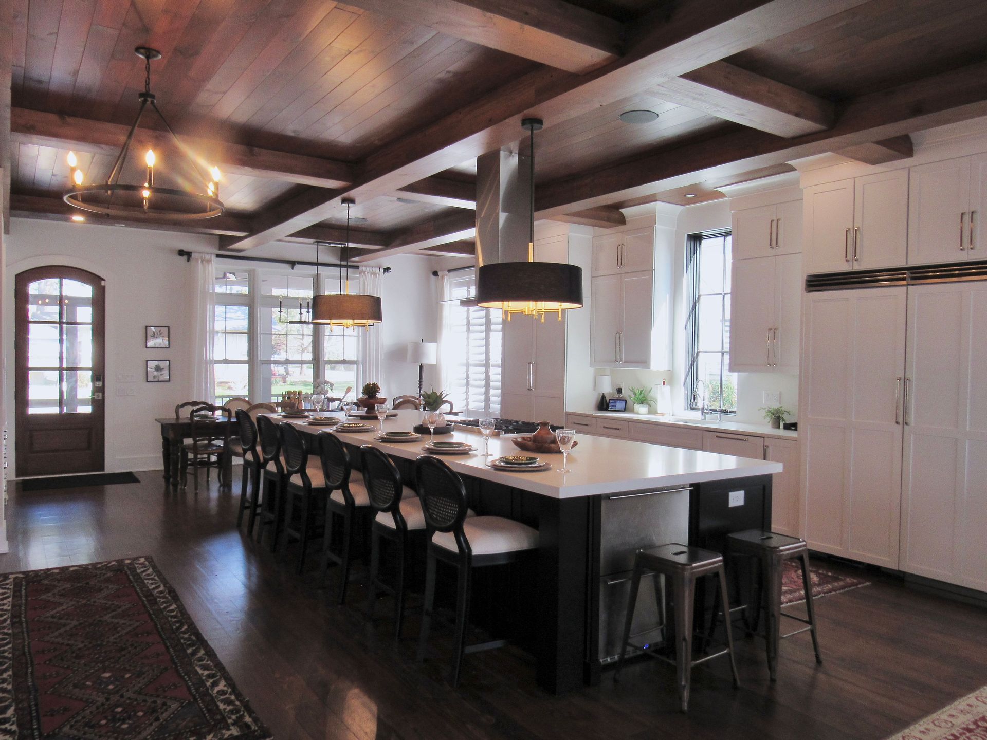 Room that is spacious with custom architectural details