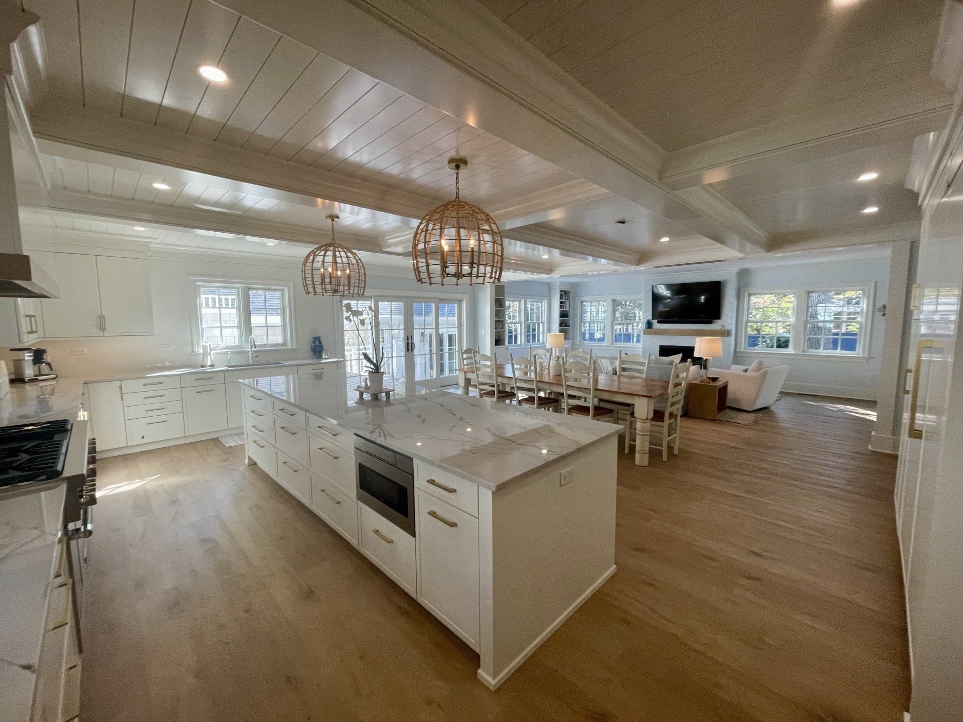 Custom kitchen with large island and luxury finishes
