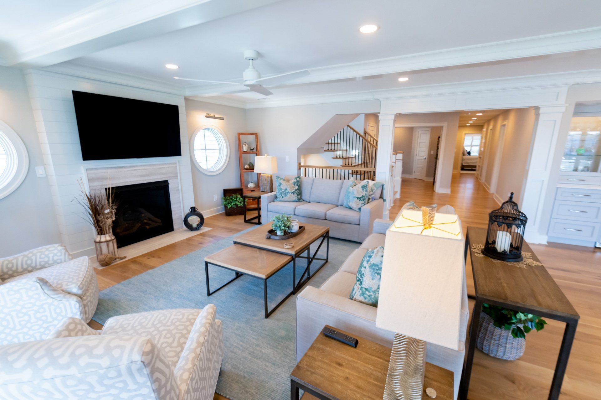 Elegant custom home designed and built by Oak Construction Living