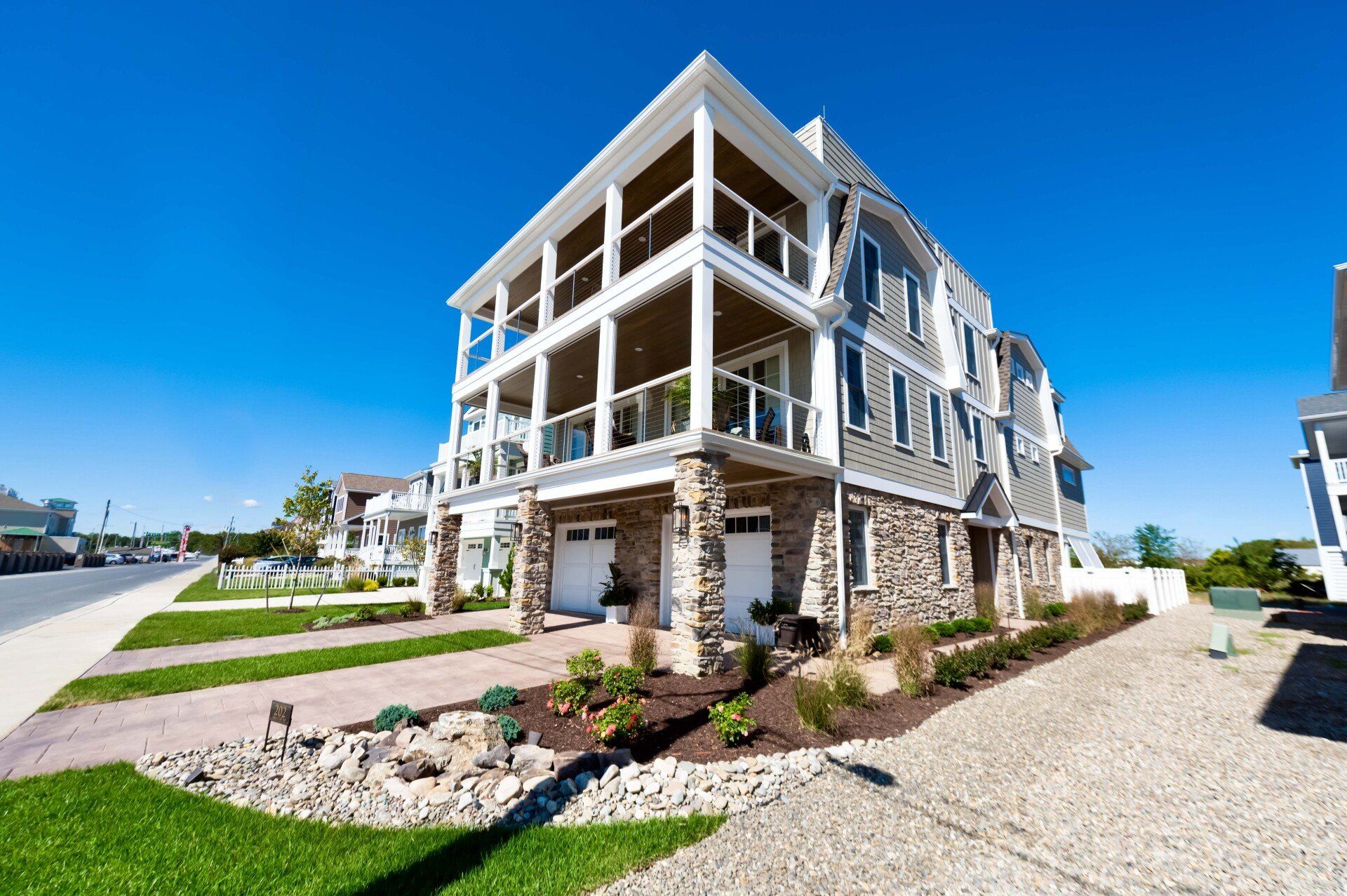 Completion stage of luxury custom home construction