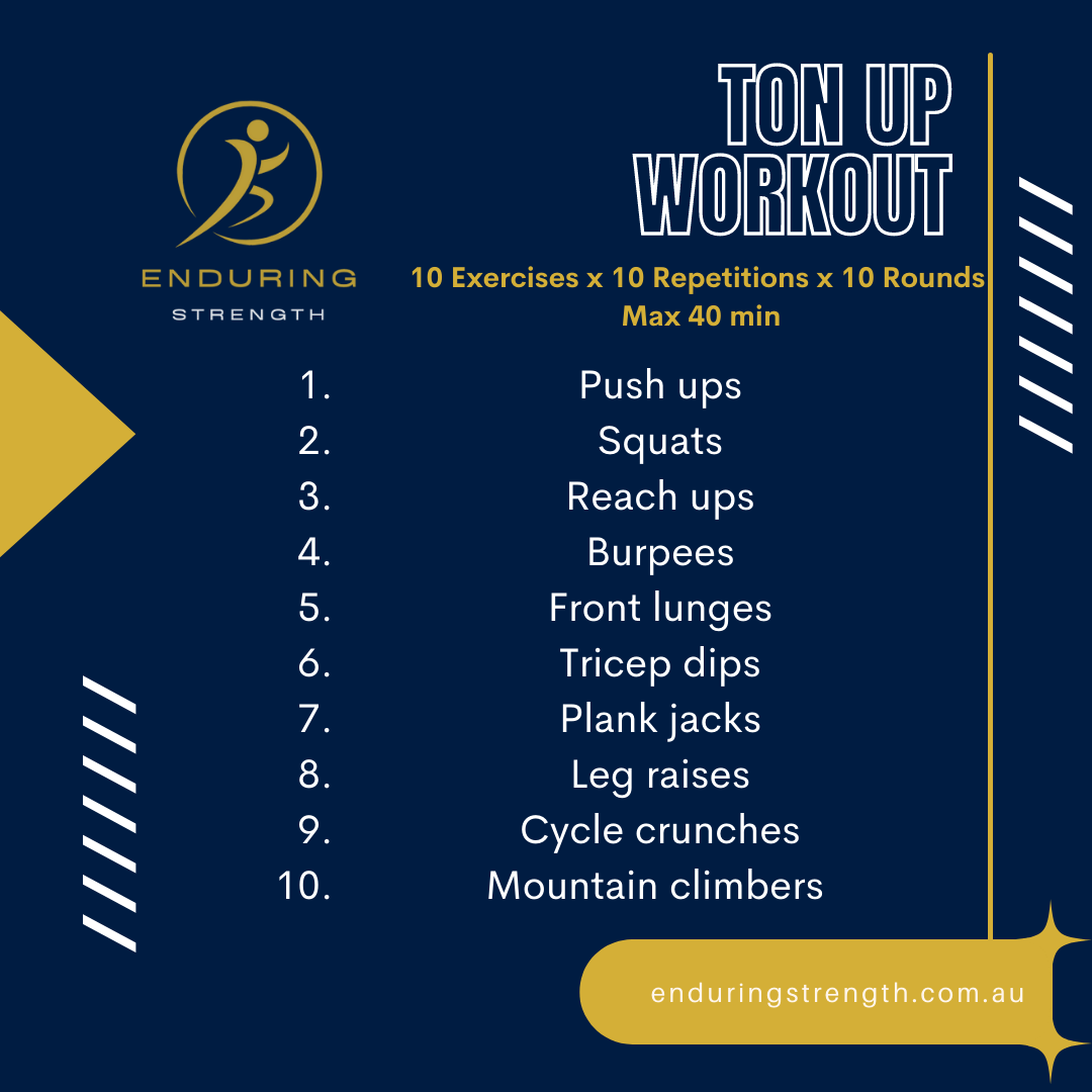 Enduring Strength Ton Up workout