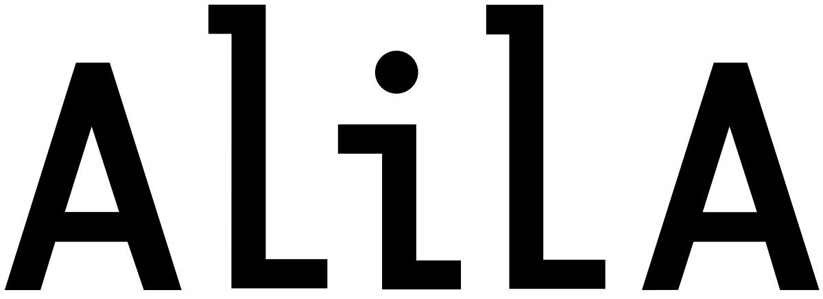 Black and white logo of the word 