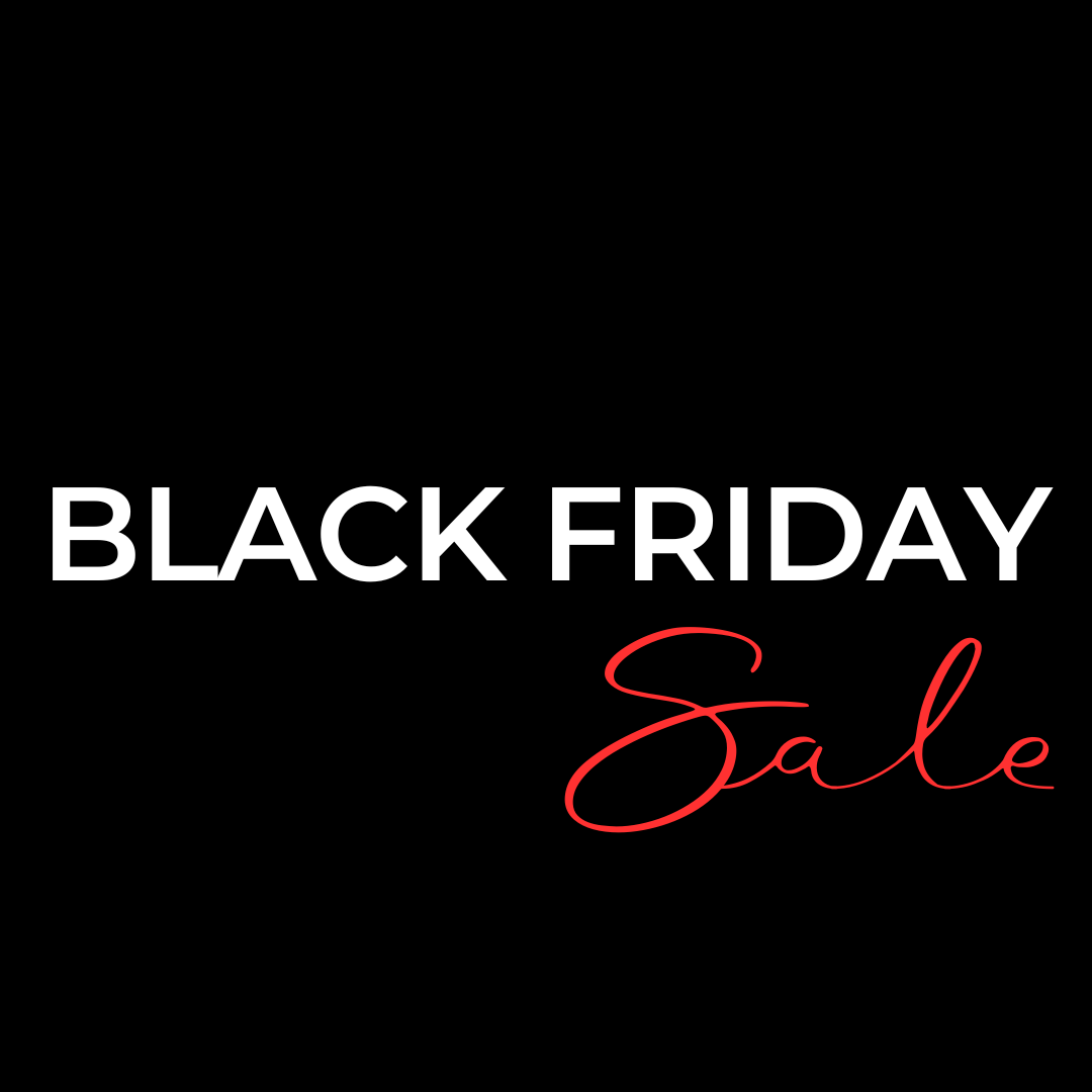 Black Friday sale text on black background,