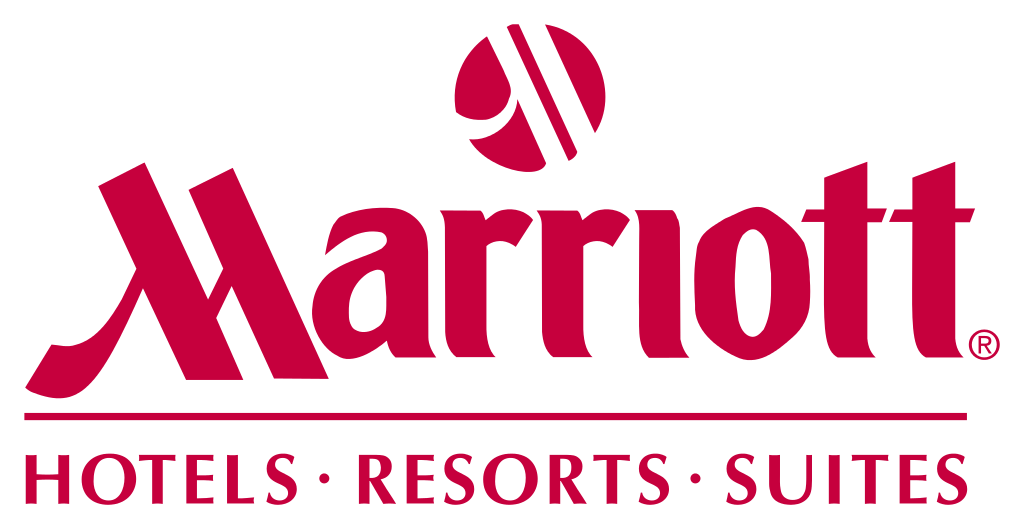 Marriott logo: Red text 