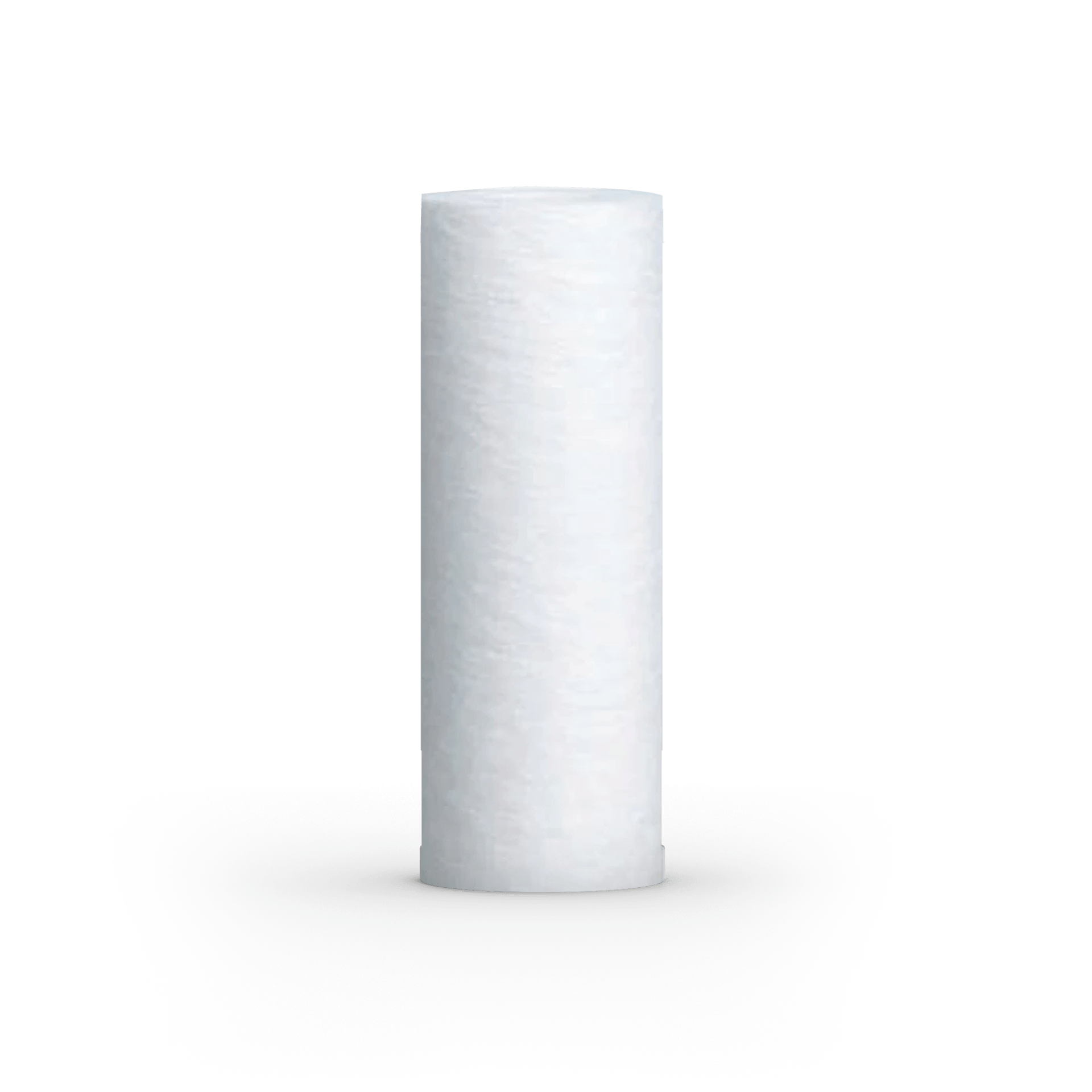 White cylindrical water filter.
