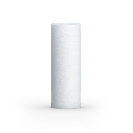 White cylindrical water filter.