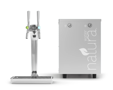 Natura B5U undercounter water system with separate two-tap tower