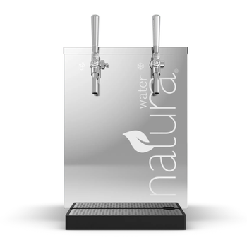 Natura B5 stainless-steel countertop water system with two taps