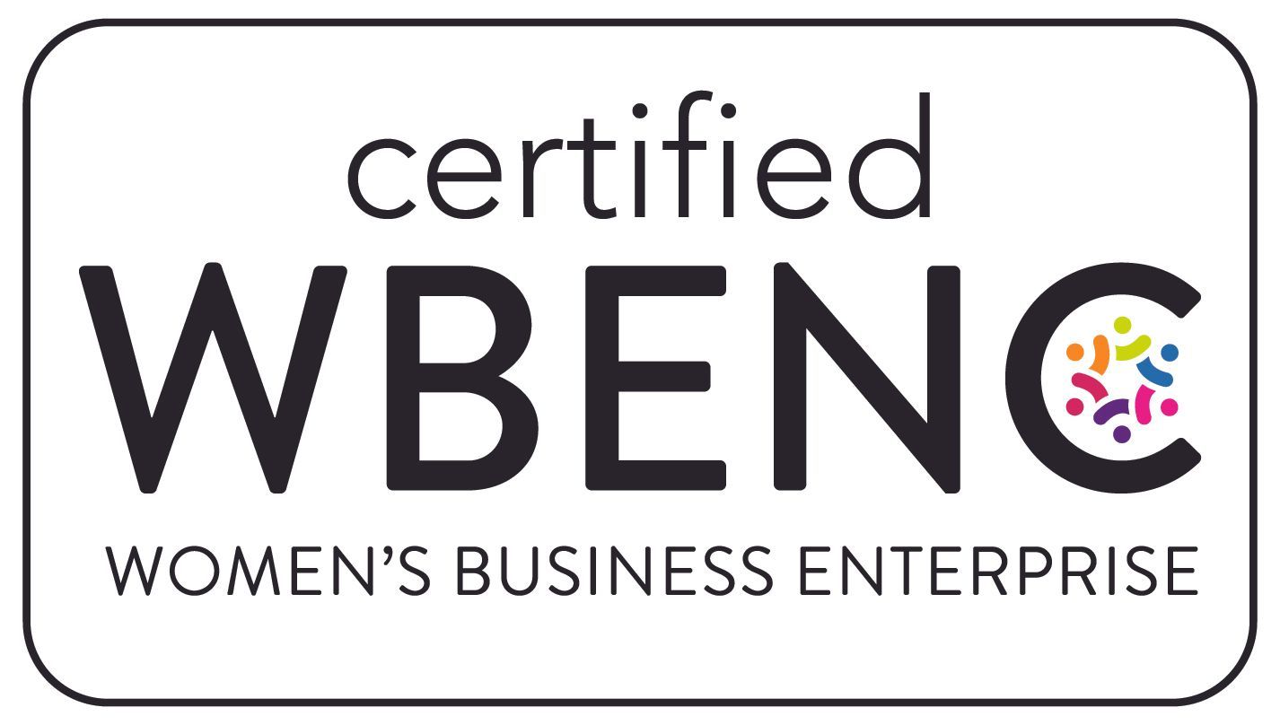 WBENC certified logo: black text on white background.