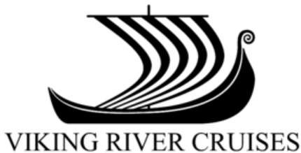 Black Viking ship with striped sail and text 