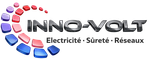 Logo of Inno-Volt with text "Electricit&eacute; - S&ucirc;ret&eacute; - R&eacute;seaux" and a colorful circular design.