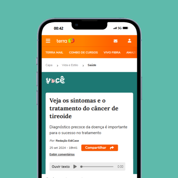 Notícia sobre tireoide
