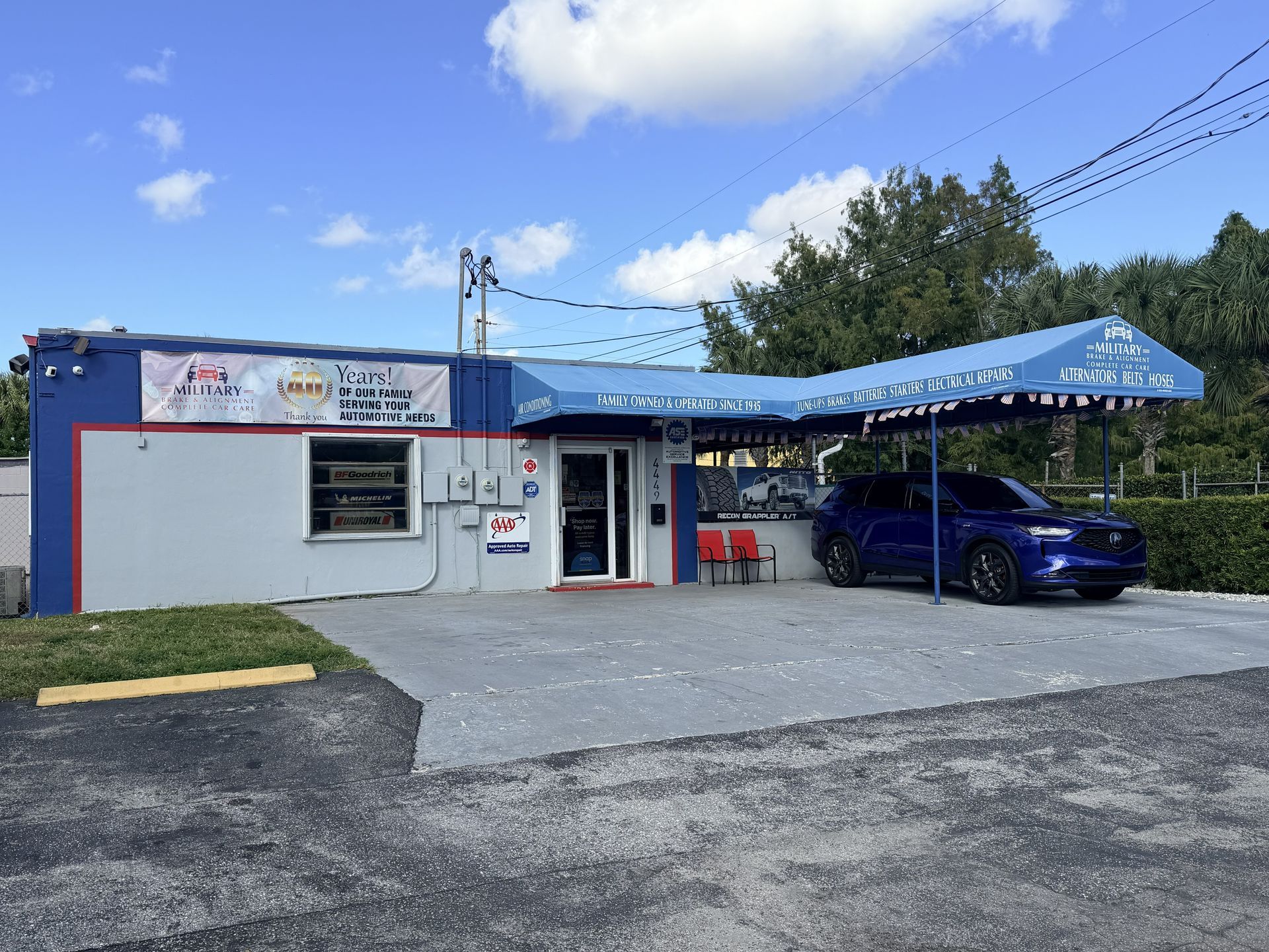 Shop Facade | Military Brake & Alignment Services Inc.