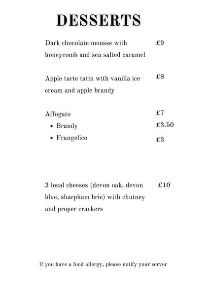 Mains from the land and sea at The Point.