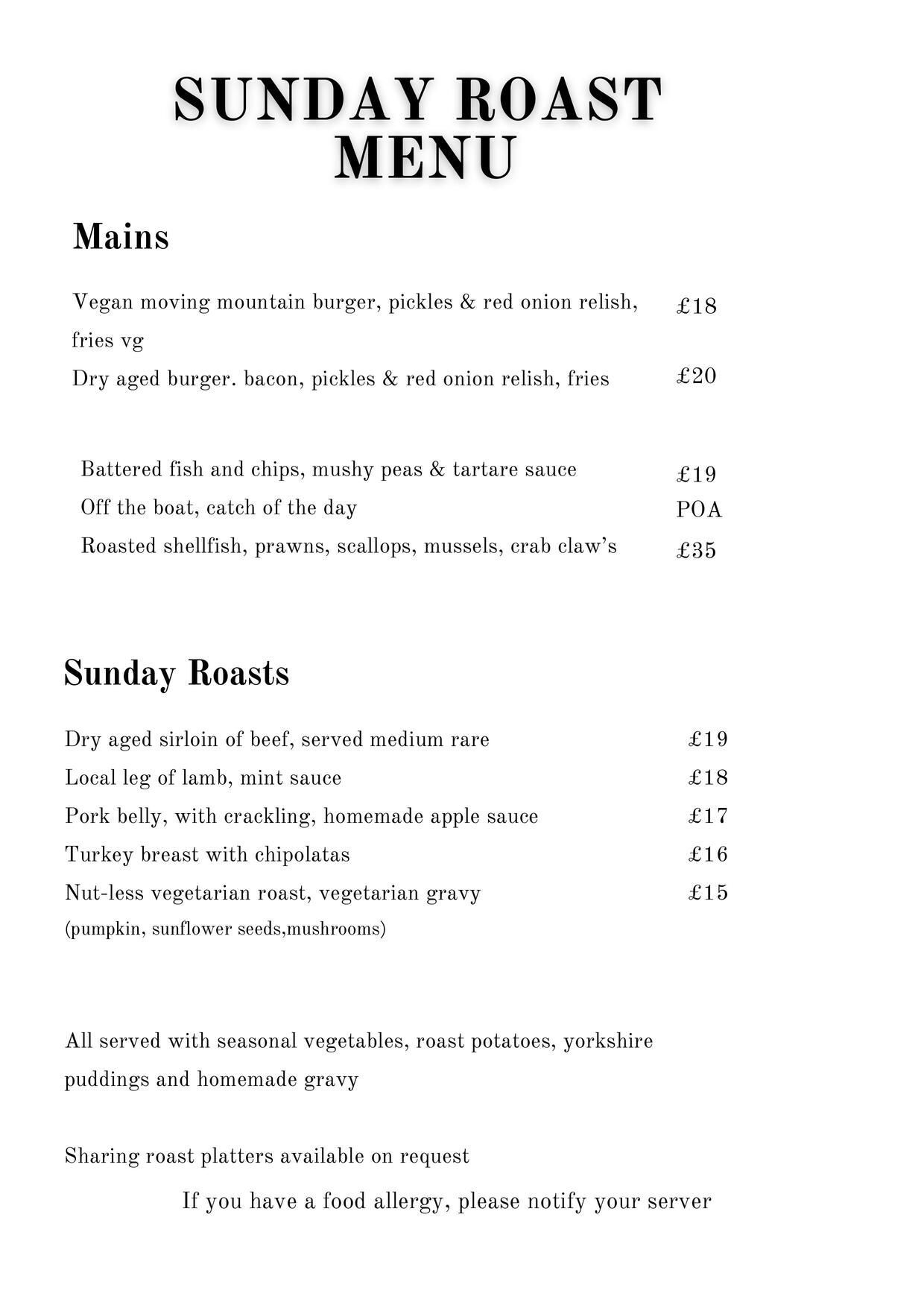 Nibbles and starters, from the land and sea, at The Point.