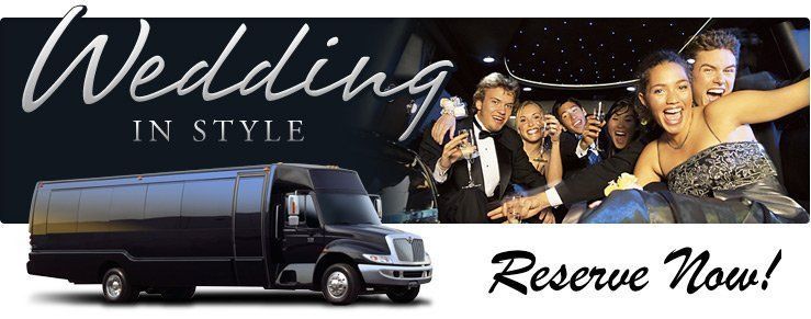 Wedding Limo Bus Chicago Wedding party bus service Chicago