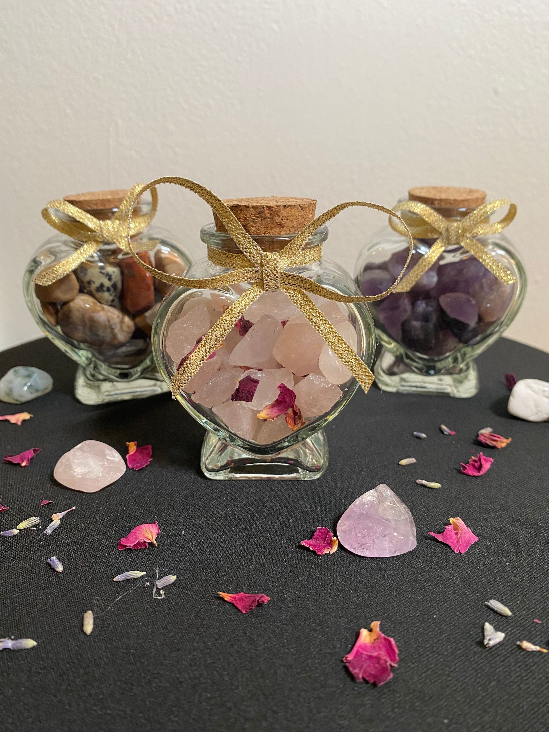 Crystal Heart Jars