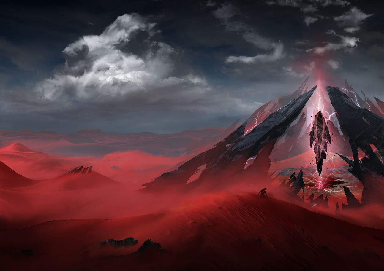 Cover of Afterburn showing a flaming eye in space with a burned planet in its pupil against a dark starry background