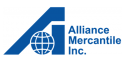 Logo de Blue Alliance Mercantile Inc. : forme « A », globe et texte.