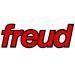Le mot « Freud » en rouge avec une légère ombre.