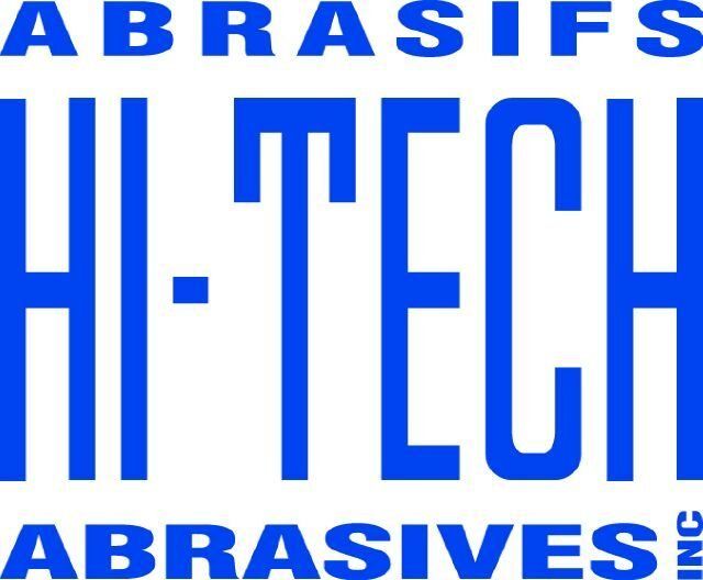 Logo bleu pour « ABRASIFS HI-TECH ABRASIVES INC » sur fond blanc.