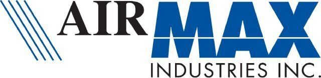 Logo d'Air Max Industries avec texte bleu et noir.