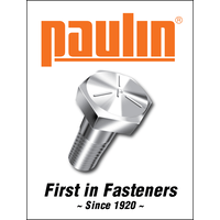 Logo Paulin avec un boulon. Texte : « Première dans le domaine de la visserie – Depuis 1920 ».