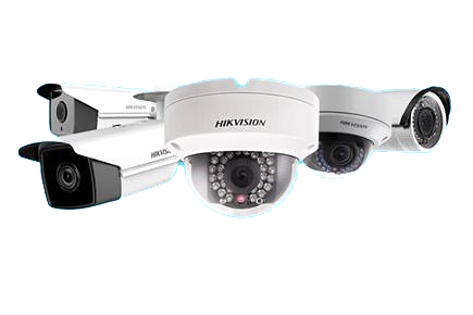 Hikvision logo in red and gray.