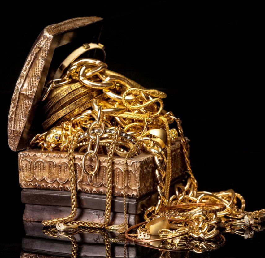 Afbeelding van munten. Zilver & Goud.