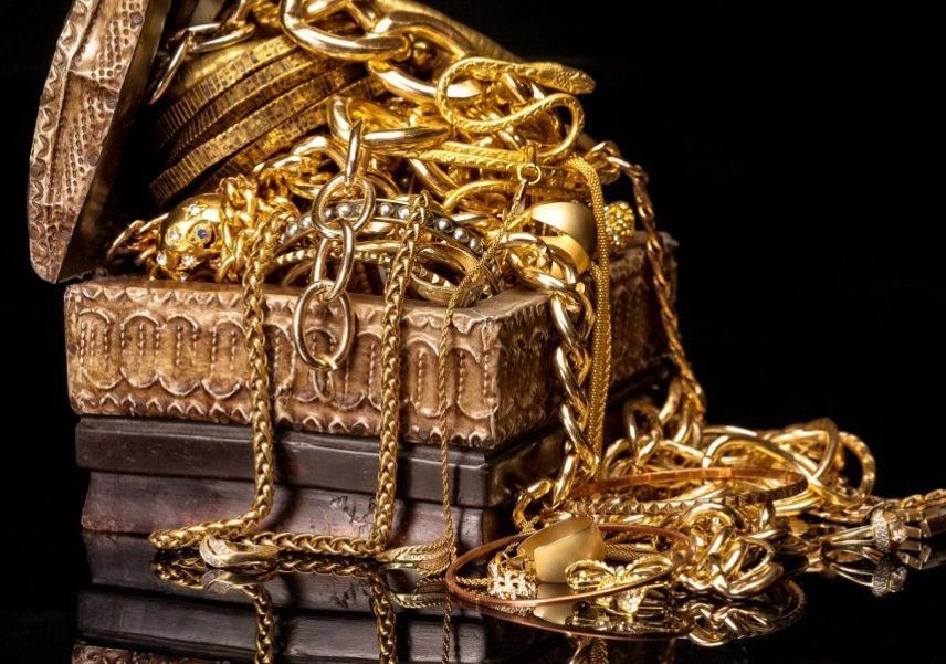 Afbeelding van munten. Zilver & Goud.