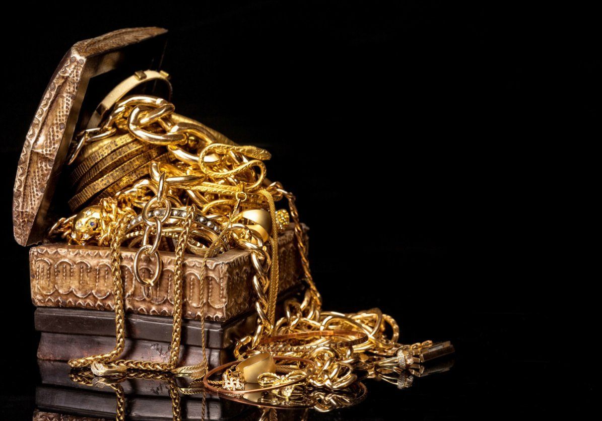 Afbeelding van munten. Zilver & Goud.