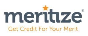 Meritize logo with tagline “Get Credit For Your Merit” for student financing programs.