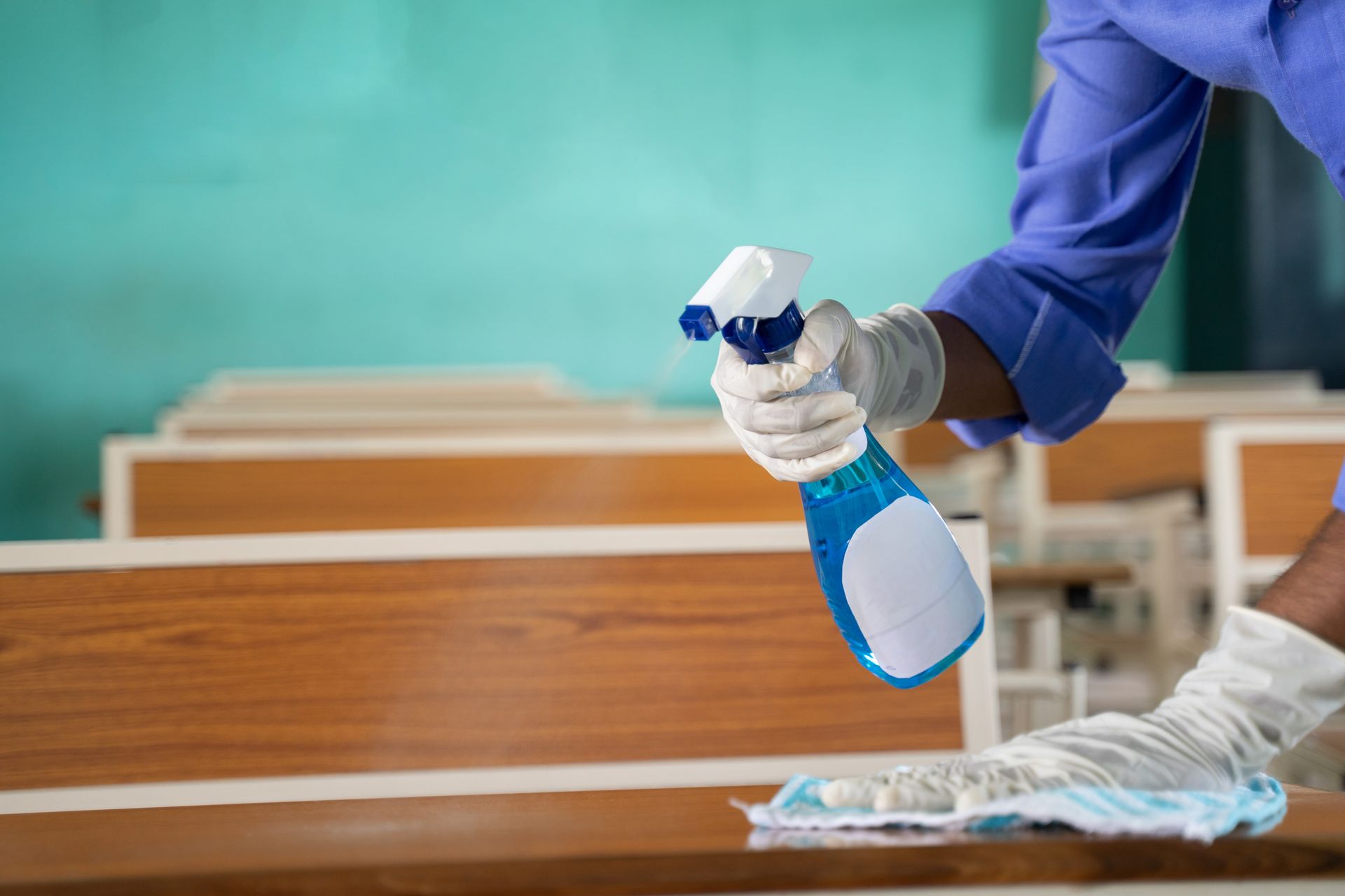 Spraying on Table