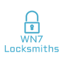 The logo for wn7 locksmiths shows a padlock with a key in it.