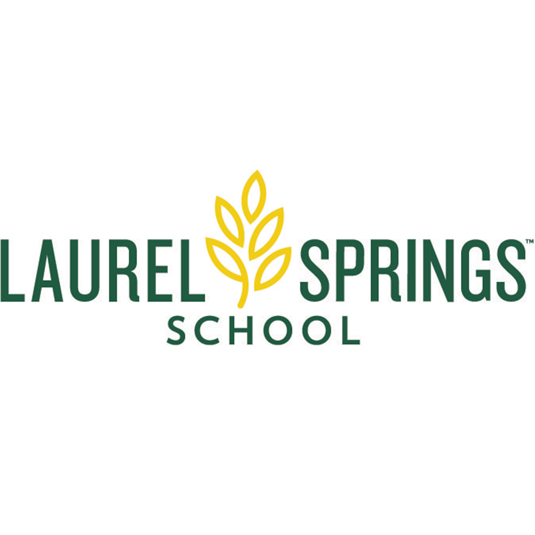 Laurel Springs School logo with green text and a gold leaf icon