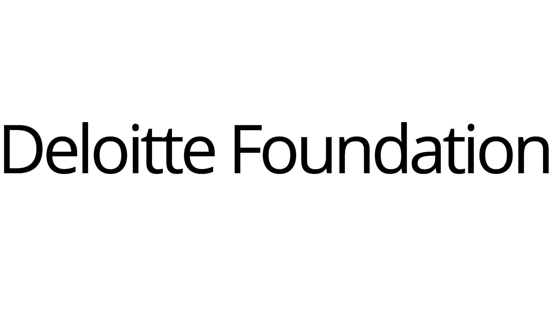 Deloitte Foundation logo in black text on a white background