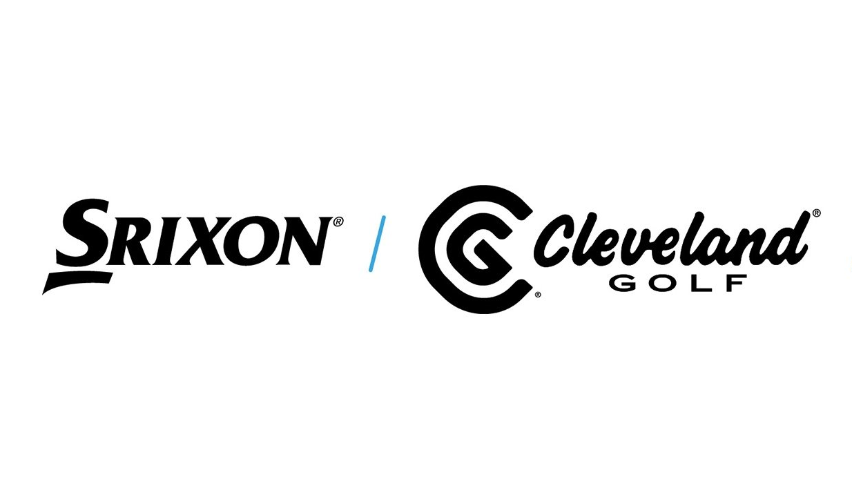 Srixon and Cleveland Golf logos in black, separated by a blue vertical line.