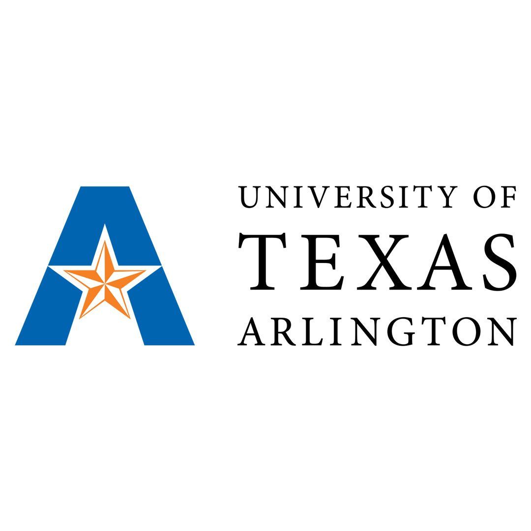 University of Texas at Arlington logo with blue and orange stylized A