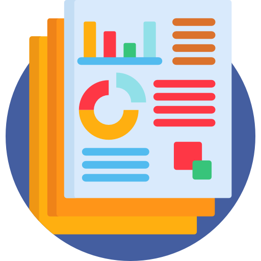 A stack of papers with graphs and charts on them.