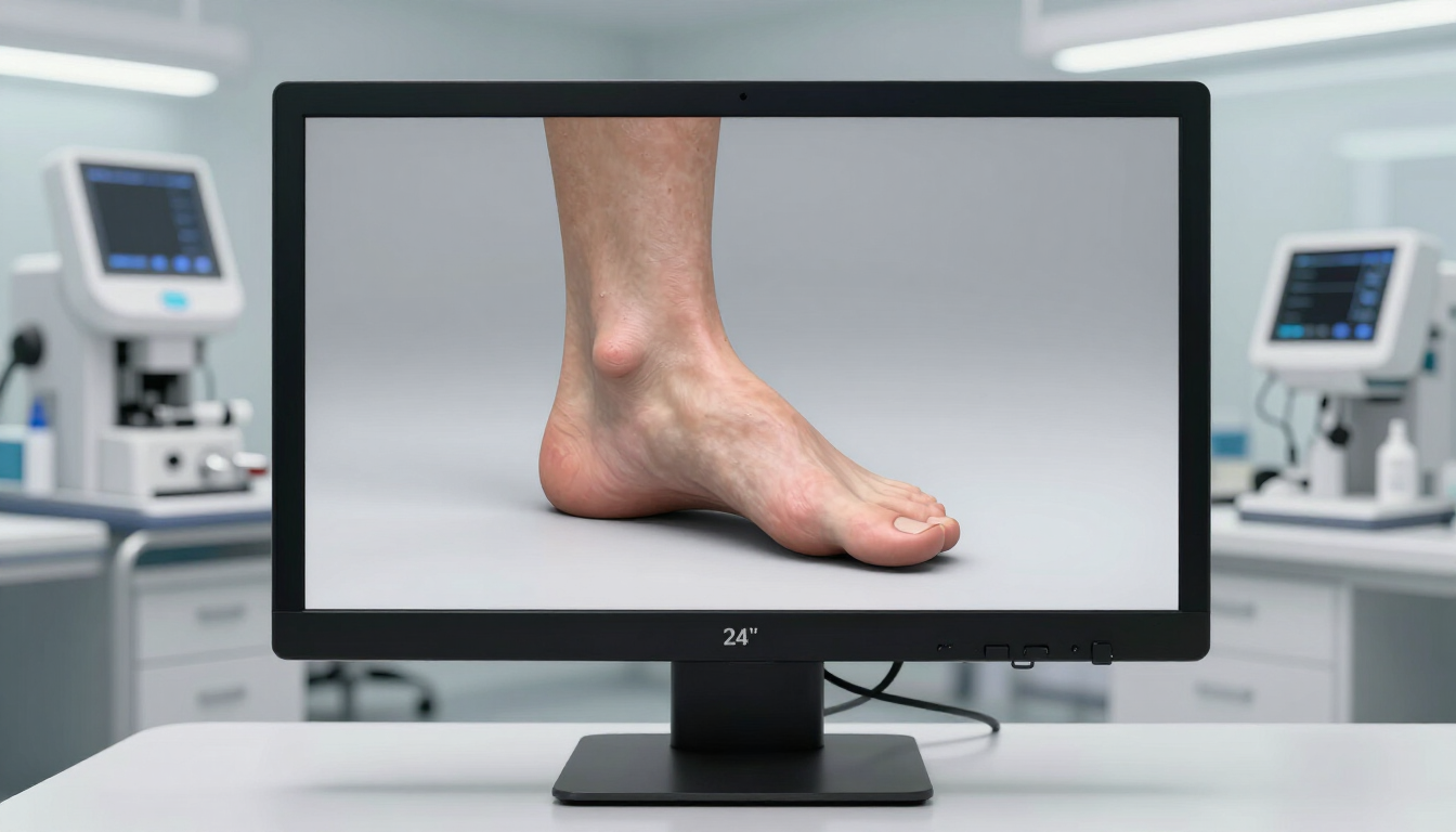 3D digital scan of a foot in a podiatry office