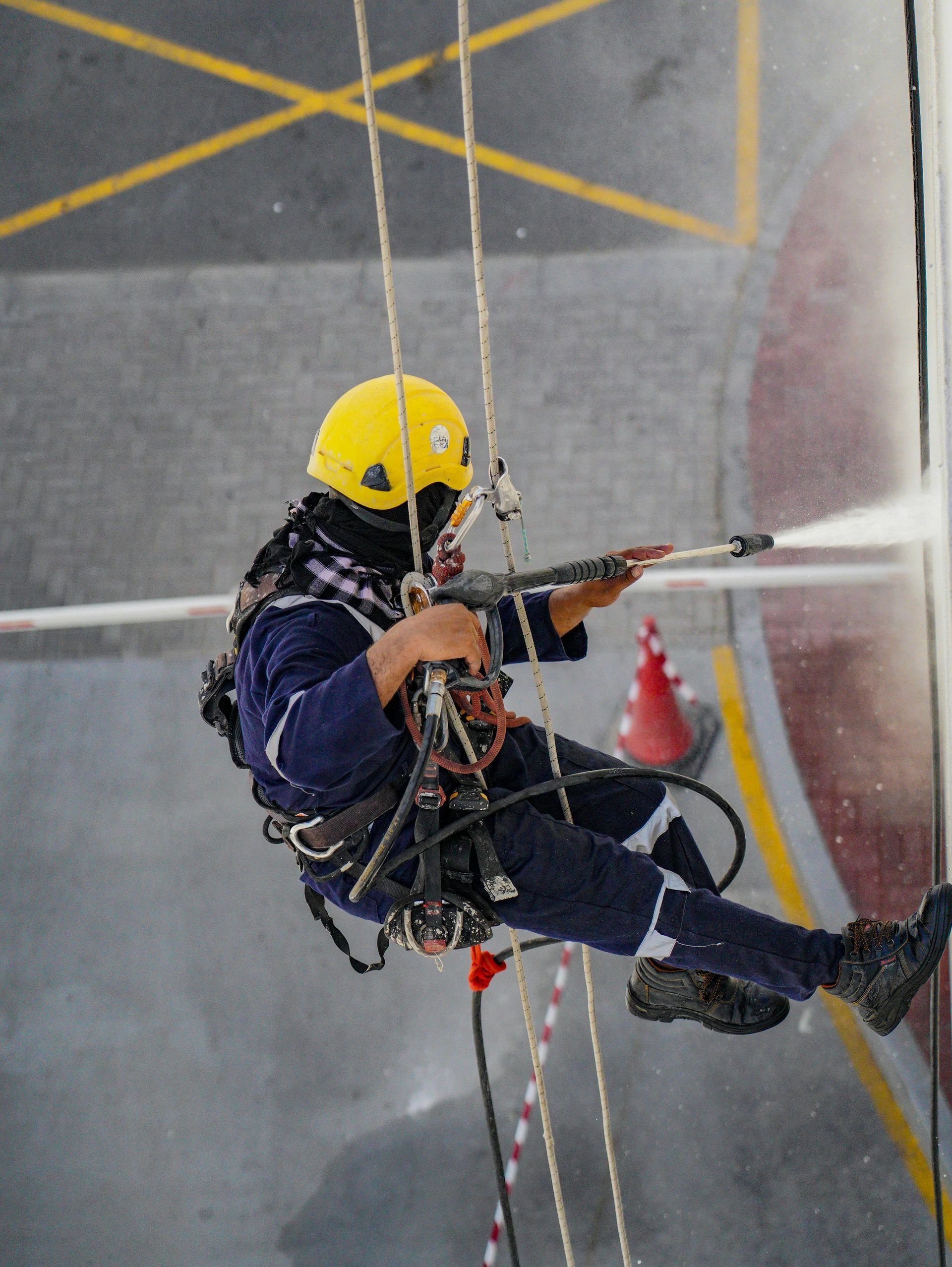 high-pressure washing & abrasive blasting at Jag'd Construction