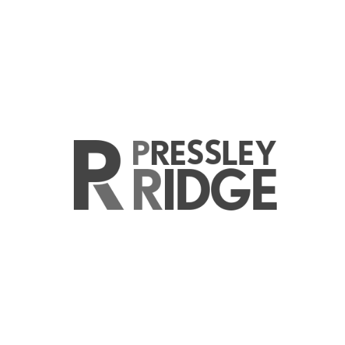 Pressley Ridge logo in dark gray on a white background