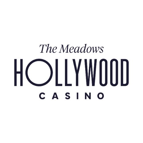 The Meadows Hollywood Casino logo in black on a white background