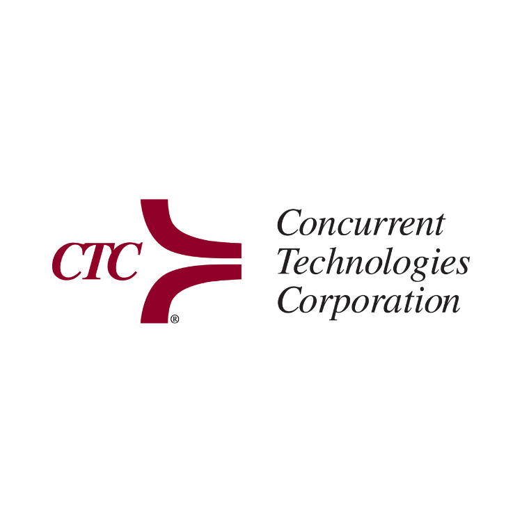 Concurrent Technologies Corporation logo in burgundy and gray text on a white background
