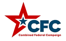 Combined Federal Campaign logo with red star, blue star, and blue CFC text