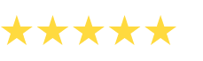 A row of four yellow stars on a white background.